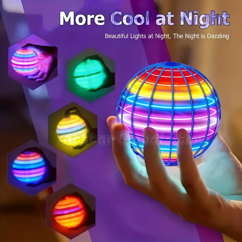 Kids Toys Drone - LED Light Up Flying Orb Boomerang