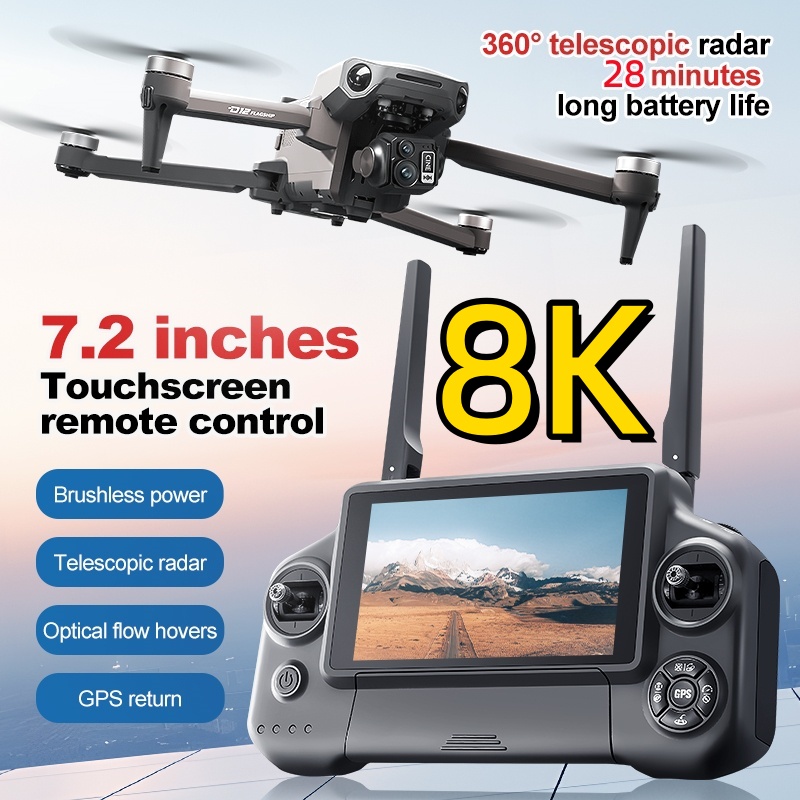 8K 3 Axis Gimbal Brushless 7.2 - đánh giá và giá Kids Toys Drone
