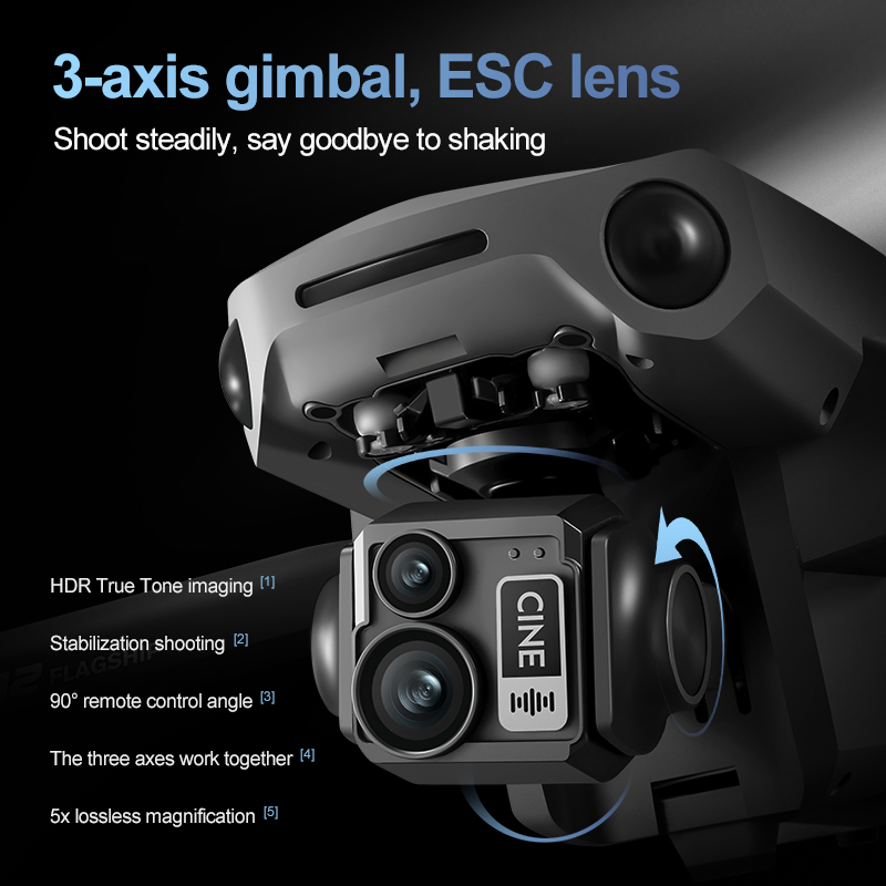 8K 3 Axis Gimbal Brushless 7.2 - đánh giá và giá Kids Toys Drone