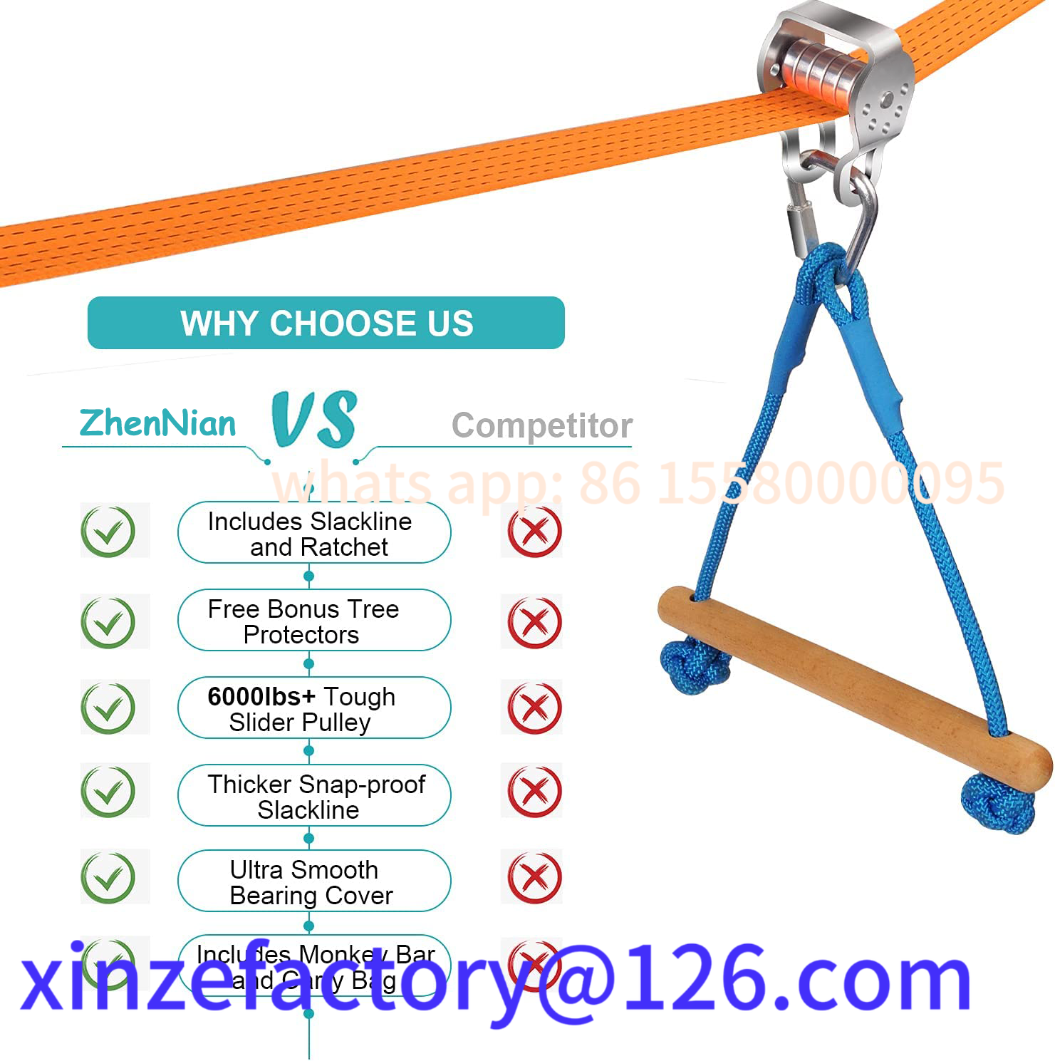 Customizable 20m Kids Zipline  - đánh giá và giá Kids Zip Toys