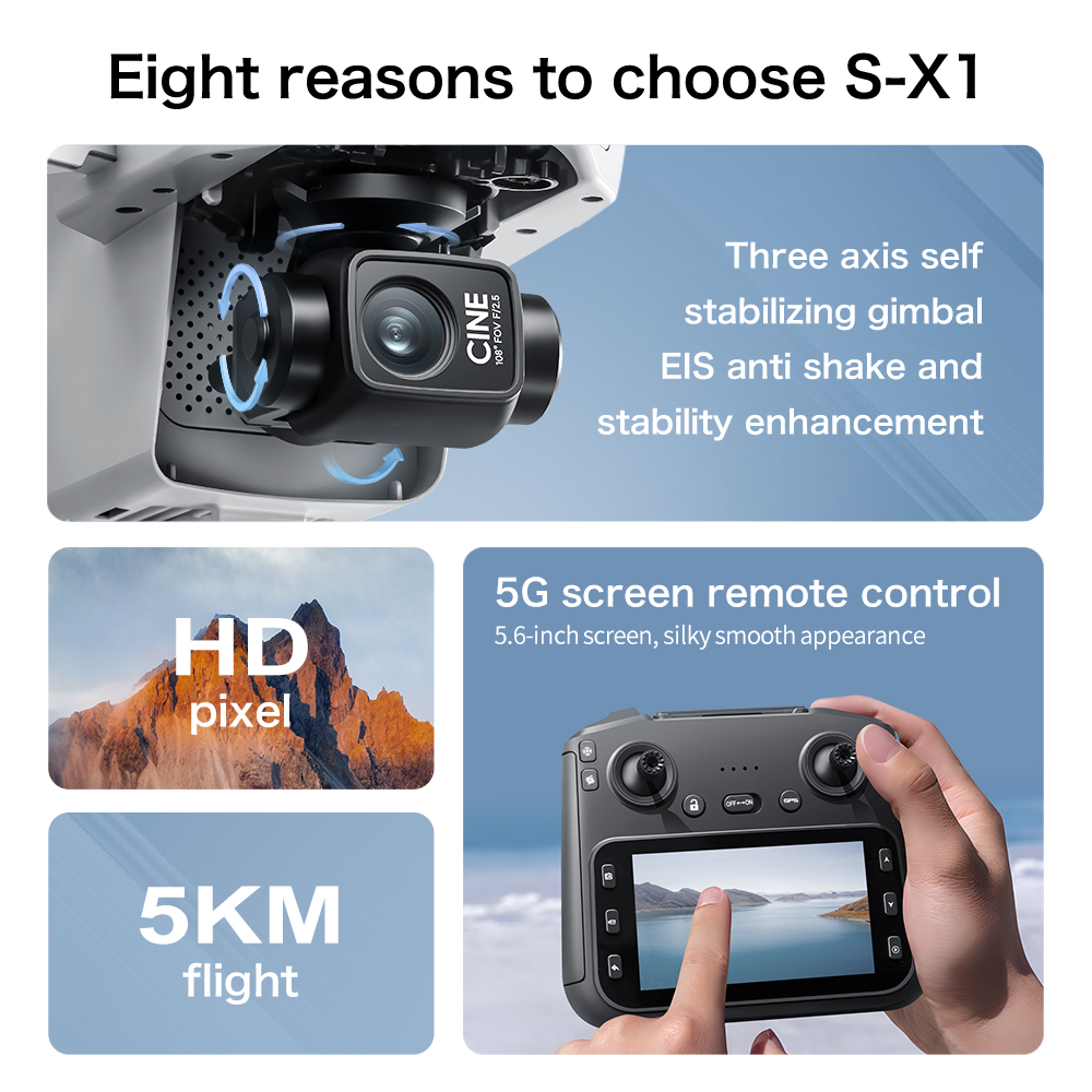 Lenovo S-X1 Drone 8K HD Profes - đánh giá và giá Kids Toys Drone