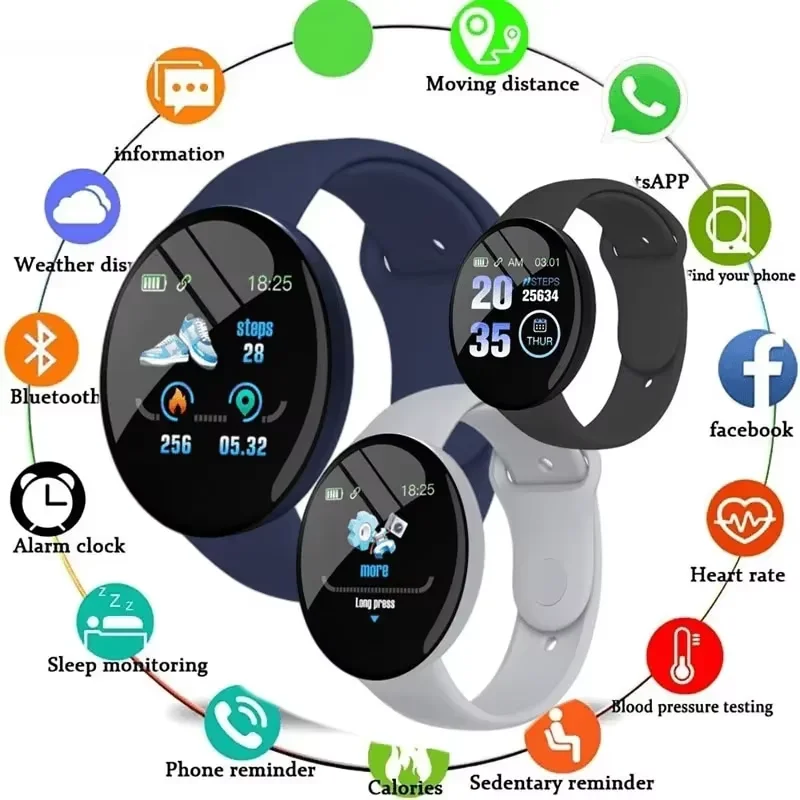 Children D18 Smartwatch Square - đánh giá và giá Kids Smartwatch Gps