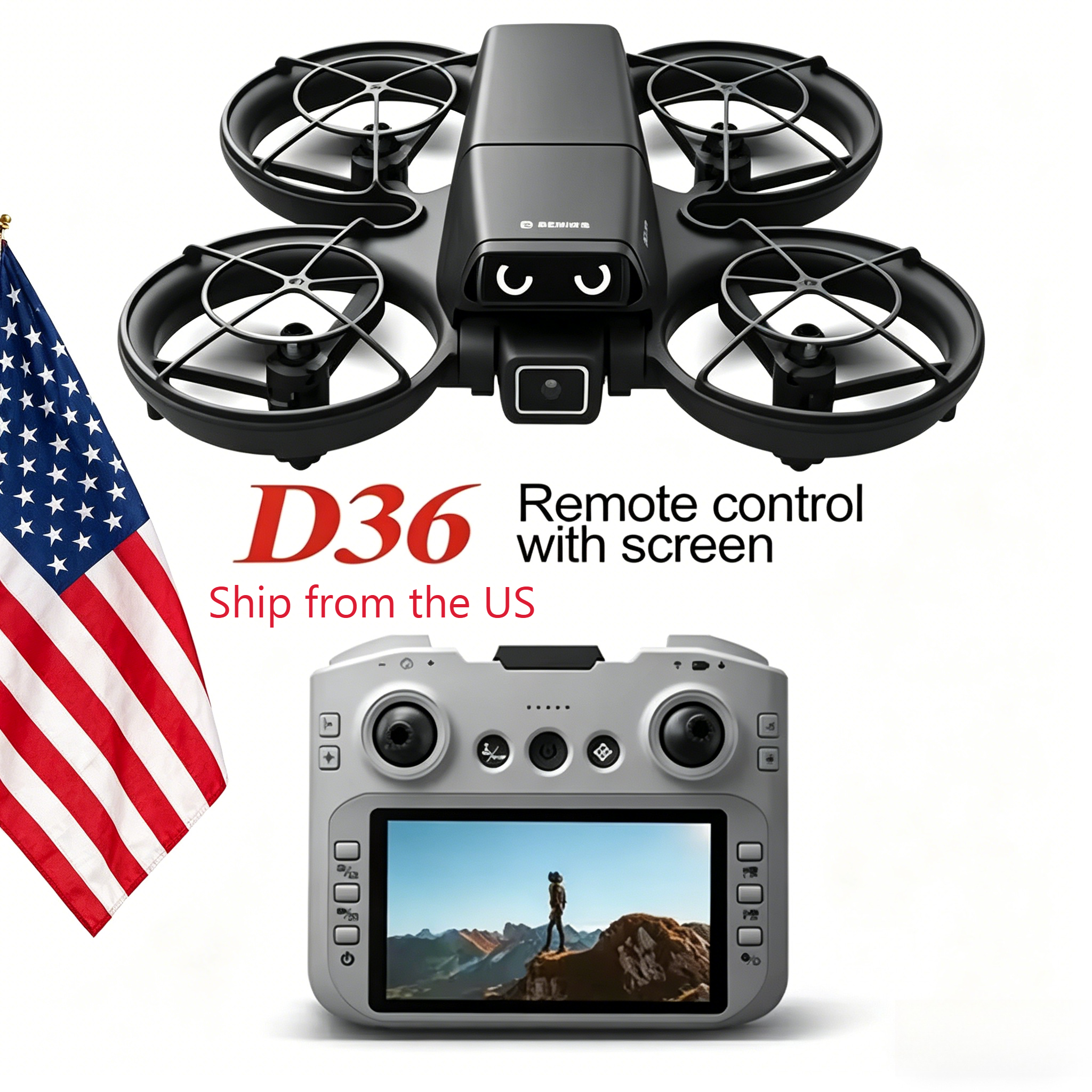 D36 Mini Drone With Screen Rem - đánh giá và giá Kids Toys Drone