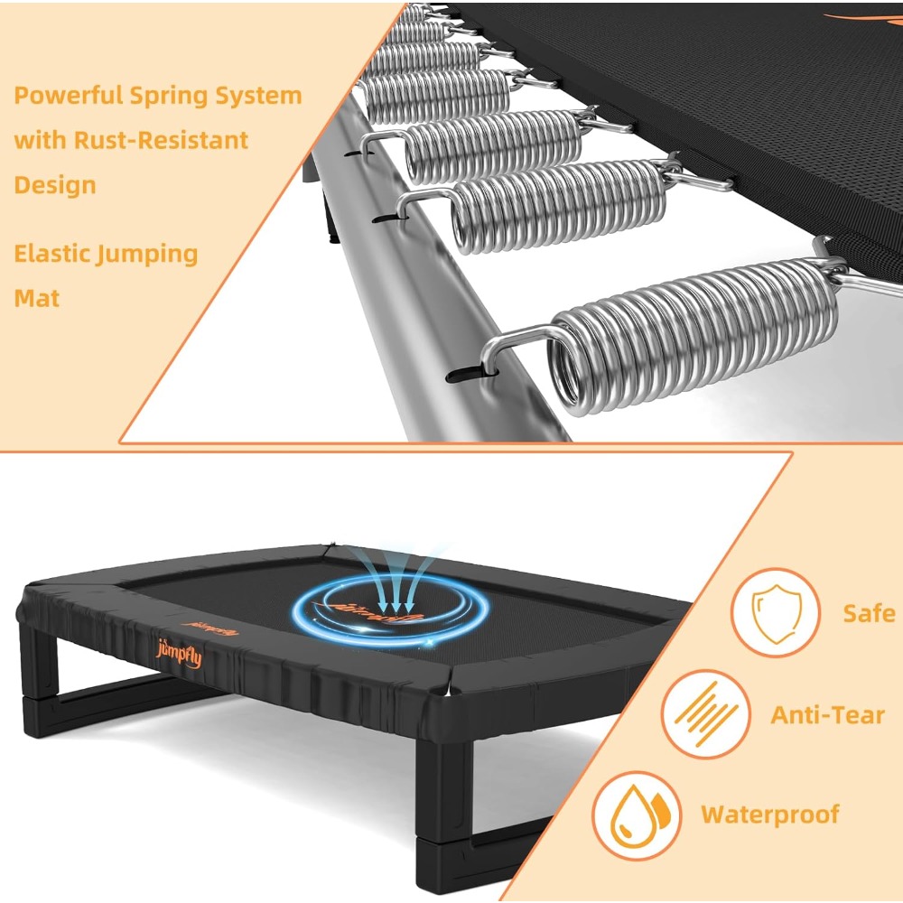 6FT Rectangle Toddler Trampoli - đánh giá và giá Trampoline Mini Indoor