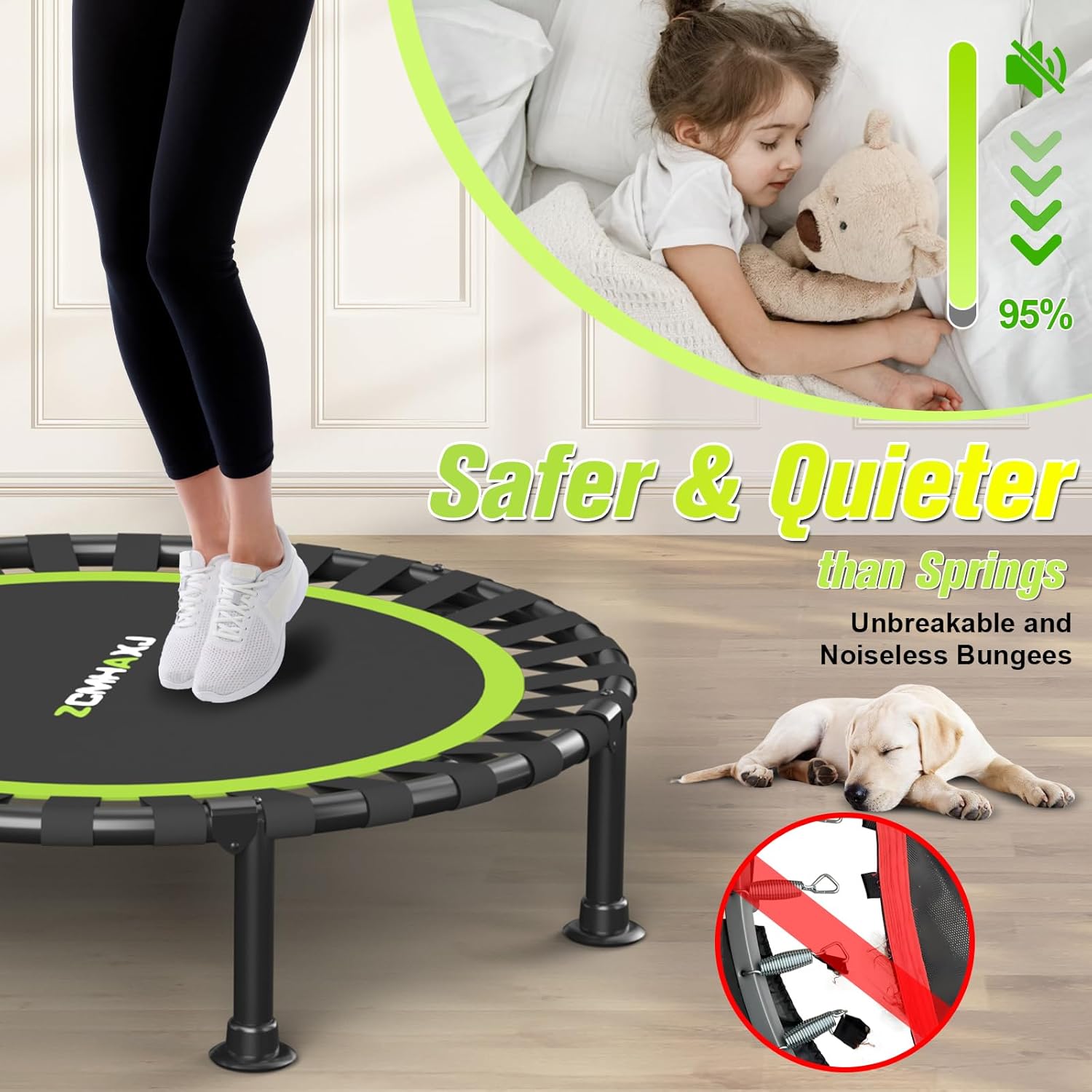 Foldable Mini Rebounder Trampo - đánh giá và giá Trampoline Mini Indoor