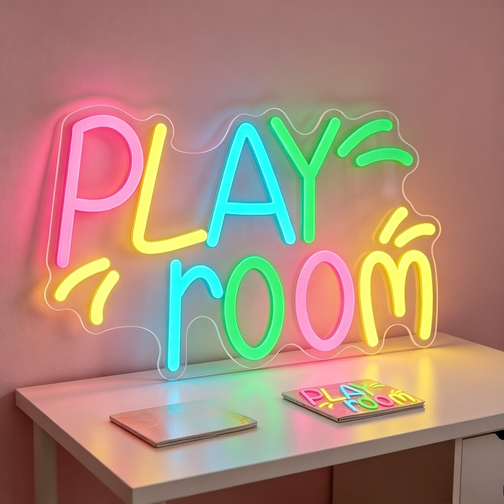 Play Room Neon Sign for Wall D - đánh giá và giá Kids Play Zone Toys