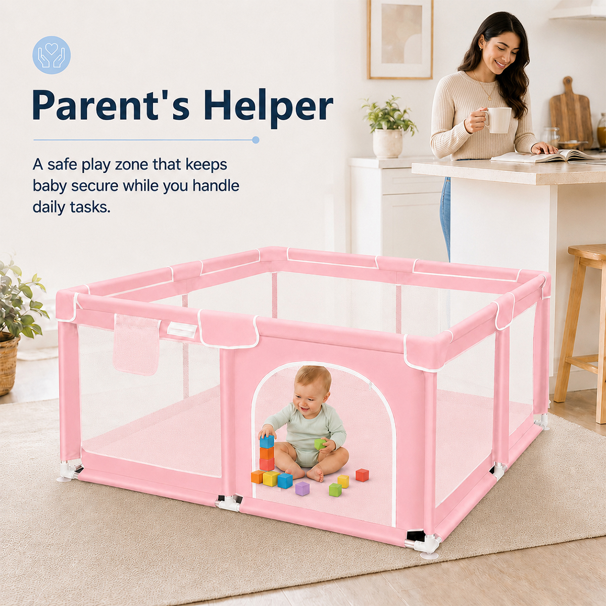 Kmaier Baby Playpen Indoor/Out - đánh giá và giá Kids Play Zone Toys