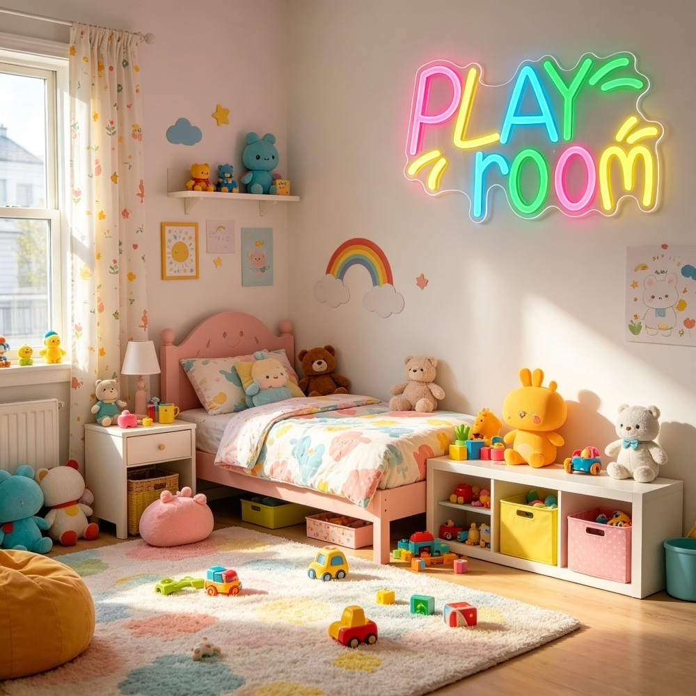 Play Room Neon Sign LED Night  - đánh giá và giá Kids Play Zone Toys